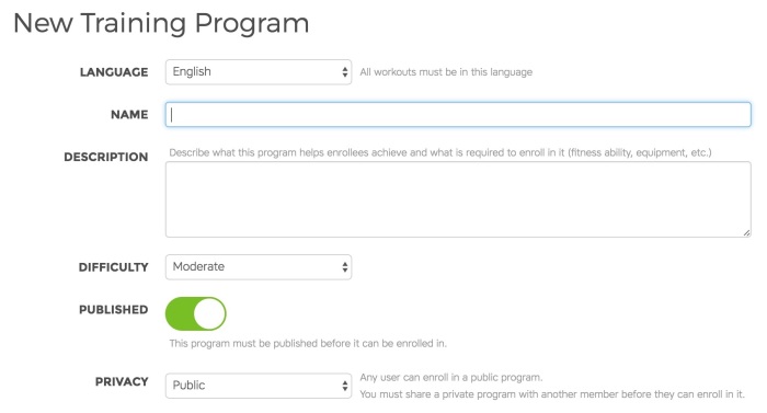 Workout Trainer by Skimble: How to Create Programs on the Web