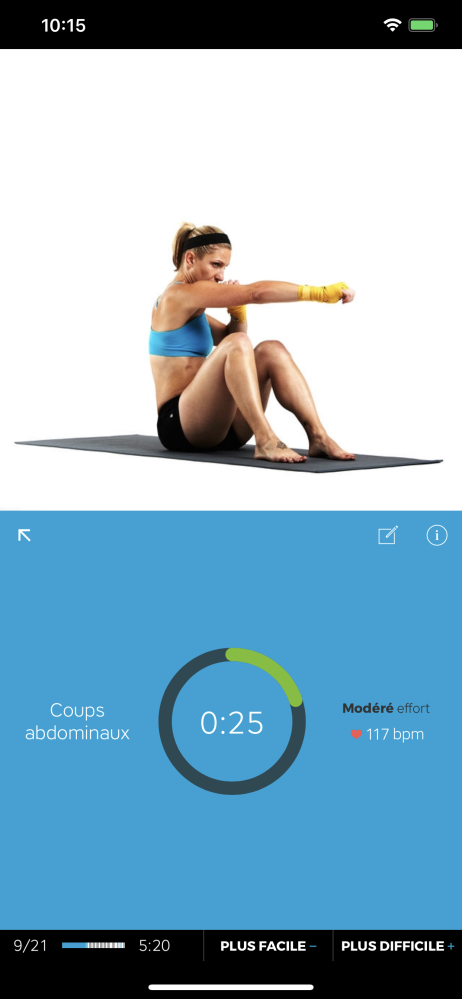 Workout Trainer launches in French: Les Entraînements