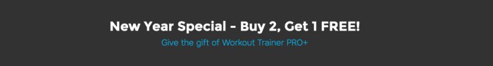 Workout Trainer by Skimble: New Year Special: PRO+ Gift Cards