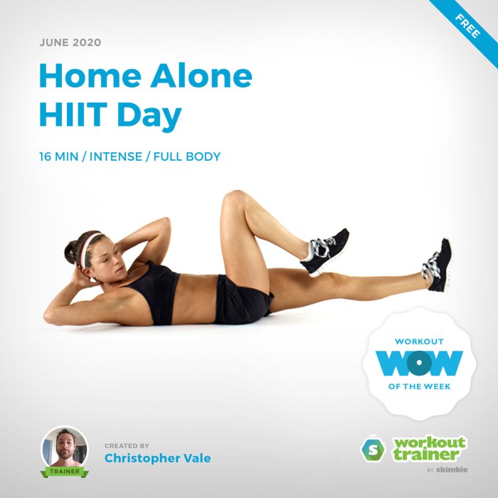 Free Workout of the Week: Home Alone HIIT Day by Christopher Vale